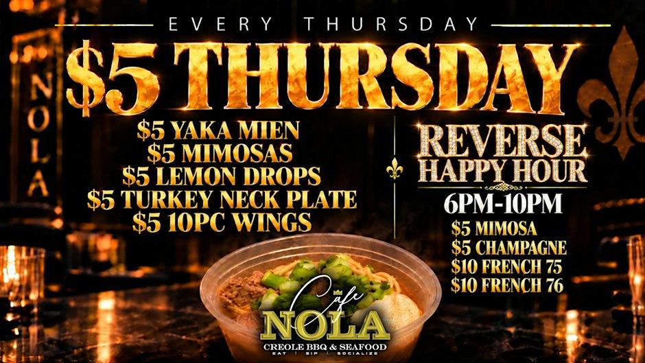 LADIES NIGHT REVERSE HAPPY HOUR 6PM & THURSDAY NIGHT FOOTBALL WATCH PARTY